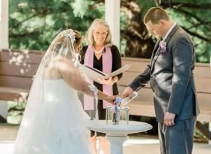 Sand ceremony at Rockhill Plantation